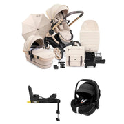 iCandy Peach 7 Complete Bundle with Maxi-Cosi Pebble 360 Pro² Car Seat & Base - Biscotti