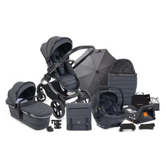 iCandy Peach 7 Pushchair and Carrycot - Complete Car Seat Bundle - Dark Grey Edition