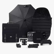 iCandy Peach 7 With Cozee Air Bedside Crib Sleep Bundle - Black Edition