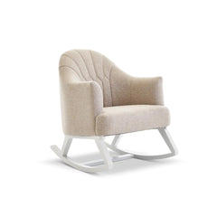 Obaby Round Back Rocking Chair - White & Oatmeal
